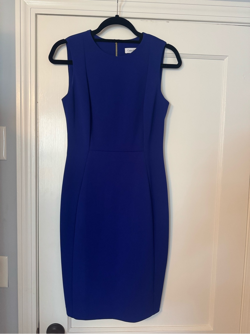 Calvin Klein Cobalt Sheath Mini Dress - Sleeveless